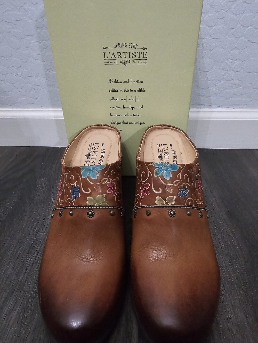 Spring Step L'Artiste Mules, Size 9.5-10